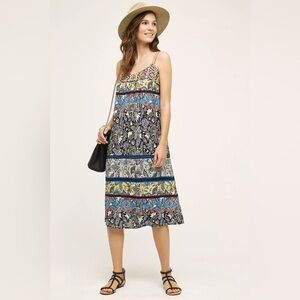 EUC Anthropologie One September Cosima Embroidered Midi Dress Size XS